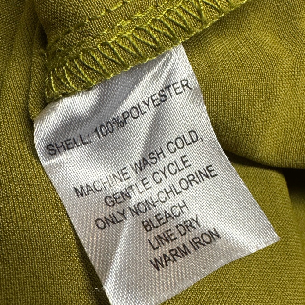 House of Harlow 1960 Cropped Satin Blouse Green Button Long Sleeve Medium N - Picture 11 of 11